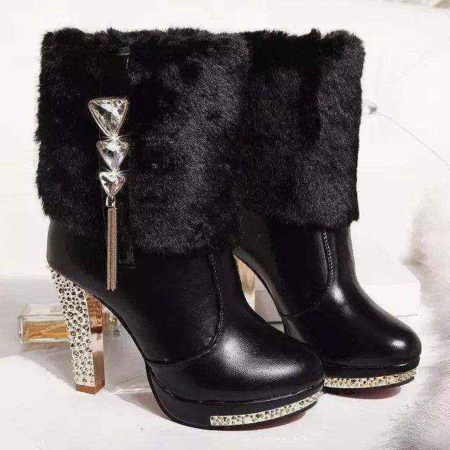 elegant boot  with fur - Il mio negozio