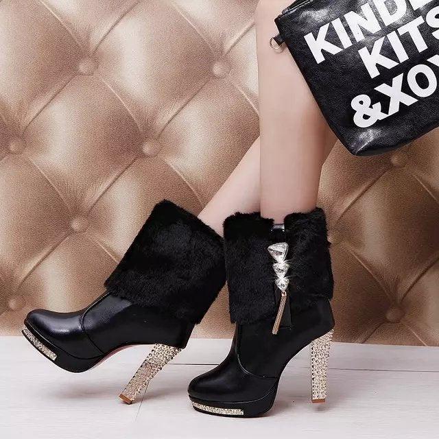 elegant boot  with fur - Il mio negozio